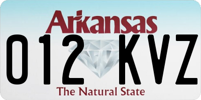 AR license plate 012KVZ