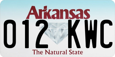 AR license plate 012KWC