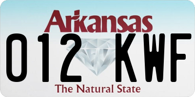 AR license plate 012KWF