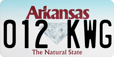 AR license plate 012KWG