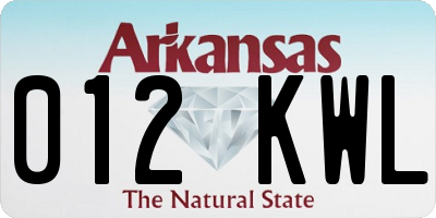 AR license plate 012KWL