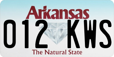 AR license plate 012KWS