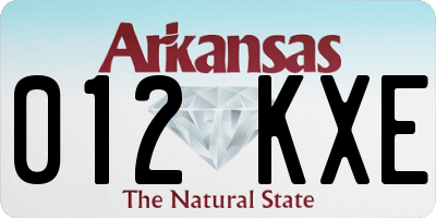 AR license plate 012KXE