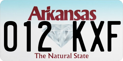 AR license plate 012KXF