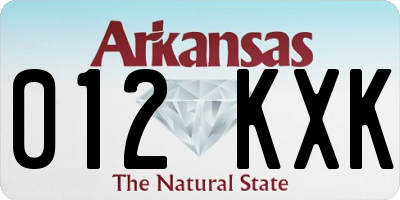 AR license plate 012KXK
