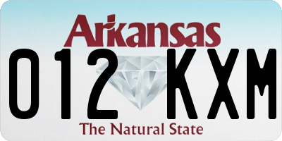 AR license plate 012KXM