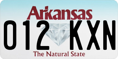 AR license plate 012KXN