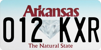 AR license plate 012KXR