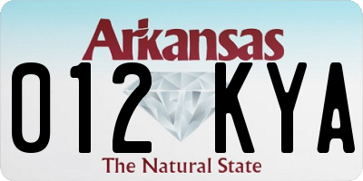 AR license plate 012KYA