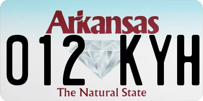 AR license plate 012KYH