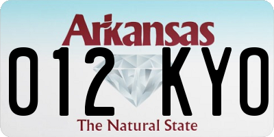 AR license plate 012KYO