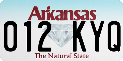 AR license plate 012KYQ