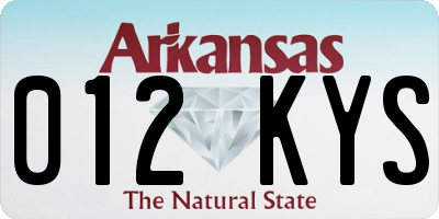 AR license plate 012KYS