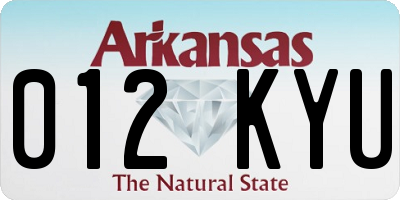 AR license plate 012KYU