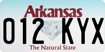 AR license plate 012KYX