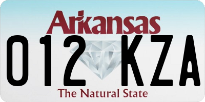 AR license plate 012KZA