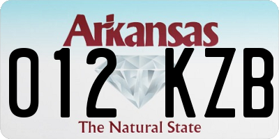 AR license plate 012KZB