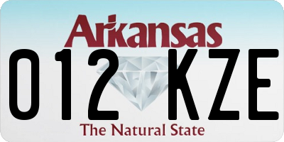 AR license plate 012KZE