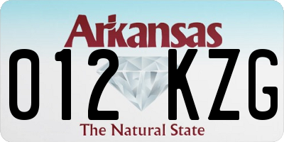 AR license plate 012KZG