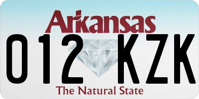 AR license plate 012KZK