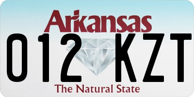 AR license plate 012KZT
