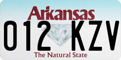 AR license plate 012KZV