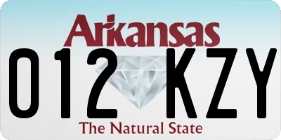AR license plate 012KZY