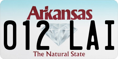 AR license plate 012LAI