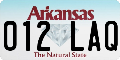 AR license plate 012LAQ