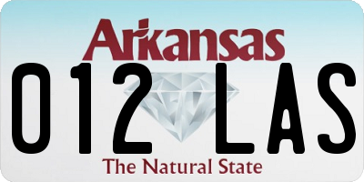 AR license plate 012LAS