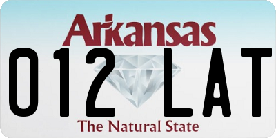 AR license plate 012LAT