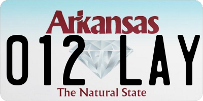 AR license plate 012LAY
