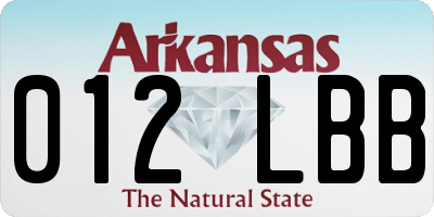 AR license plate 012LBB