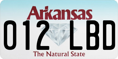 AR license plate 012LBD