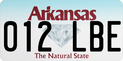 AR license plate 012LBE