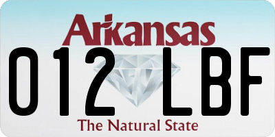 AR license plate 012LBF