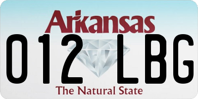 AR license plate 012LBG