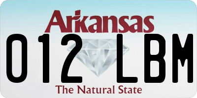 AR license plate 012LBM