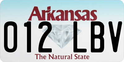 AR license plate 012LBV