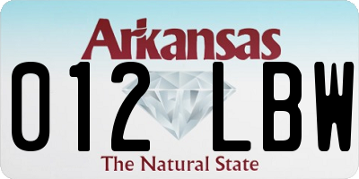 AR license plate 012LBW