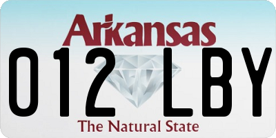 AR license plate 012LBY