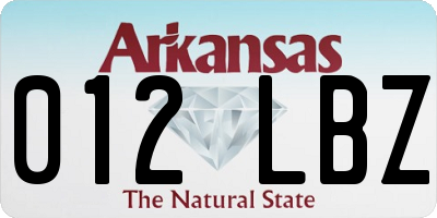 AR license plate 012LBZ