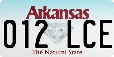AR license plate 012LCE