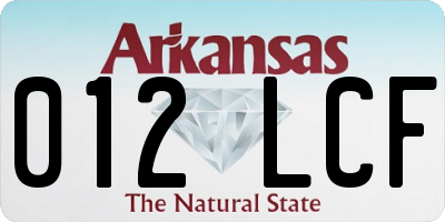 AR license plate 012LCF