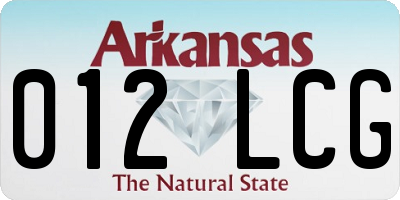 AR license plate 012LCG