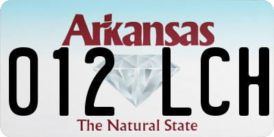 AR license plate 012LCH