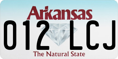 AR license plate 012LCJ