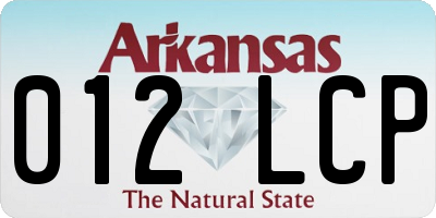 AR license plate 012LCP