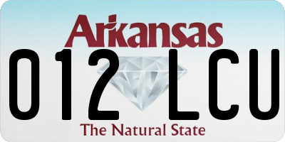 AR license plate 012LCU