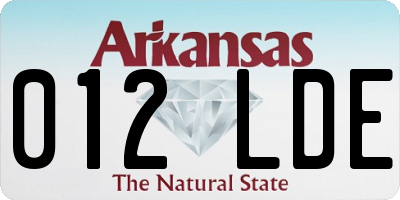 AR license plate 012LDE